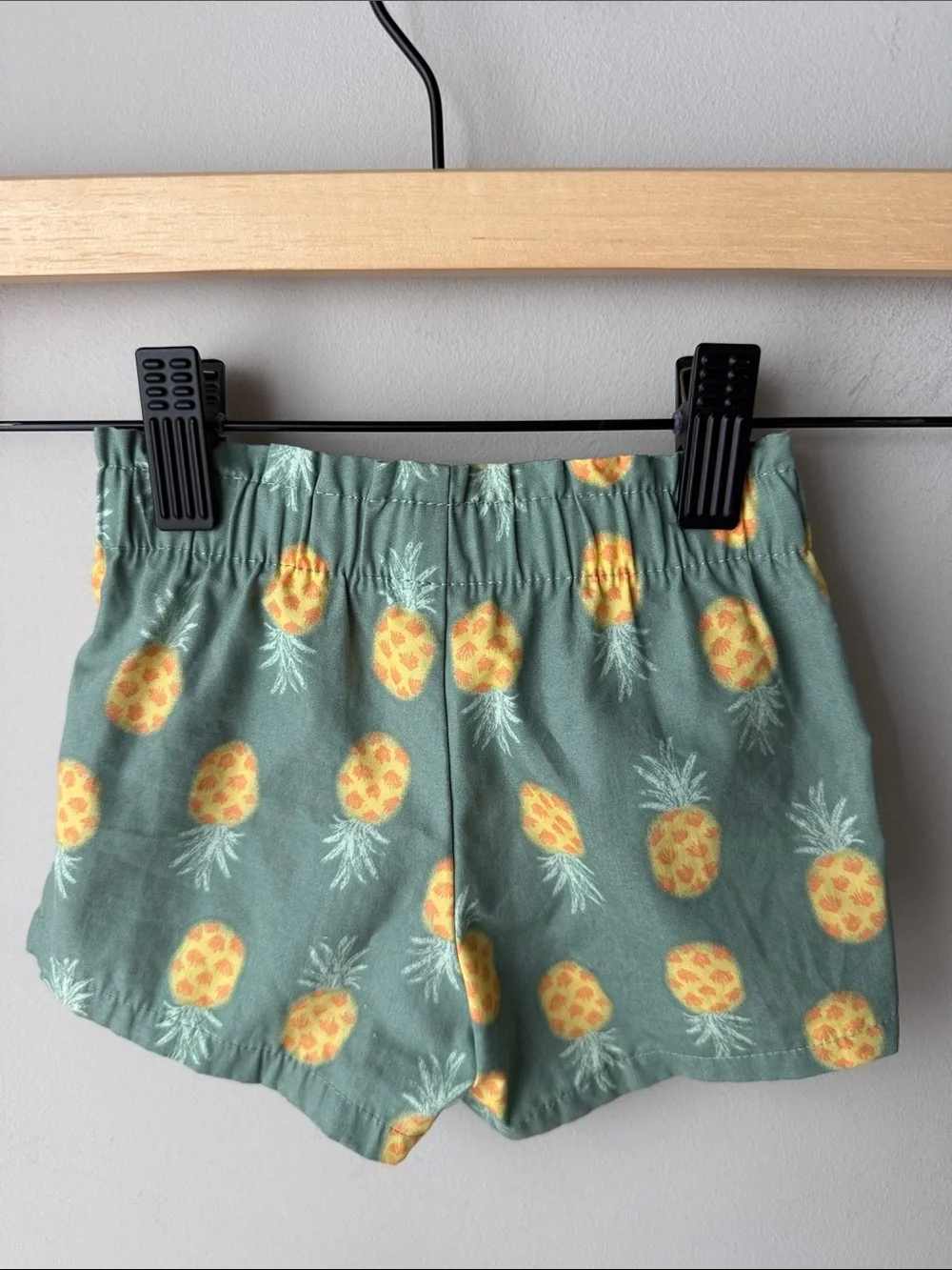 Carter’s Just One You Pineapple Print Baby Shorts Sage Green Yellow 9M